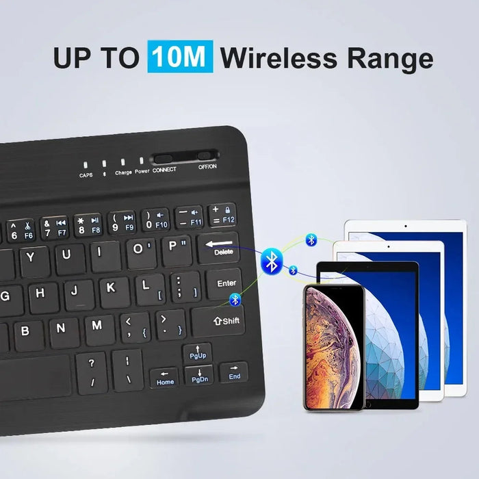 Bluetooth Tablet Keyboard – 7" & 10" Wireless Keyboard for iPad, Android & Windows SF