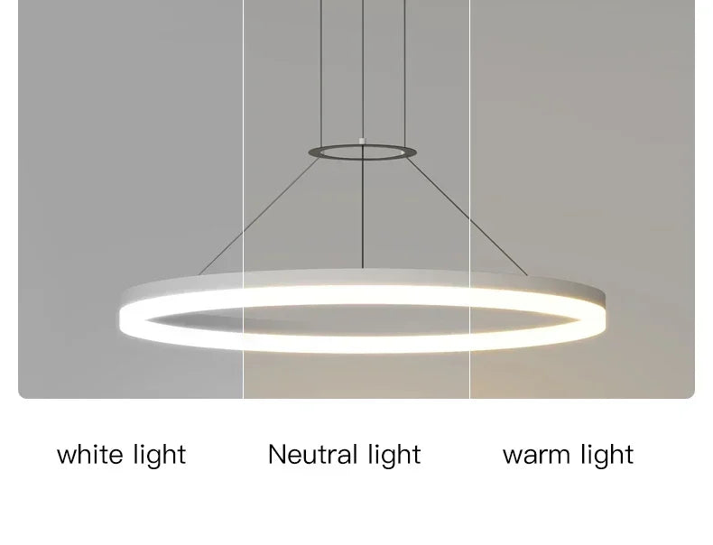 Modern LED Pendant Light – Adjustable Brightness & Color with Remote Control - Samanta Factory