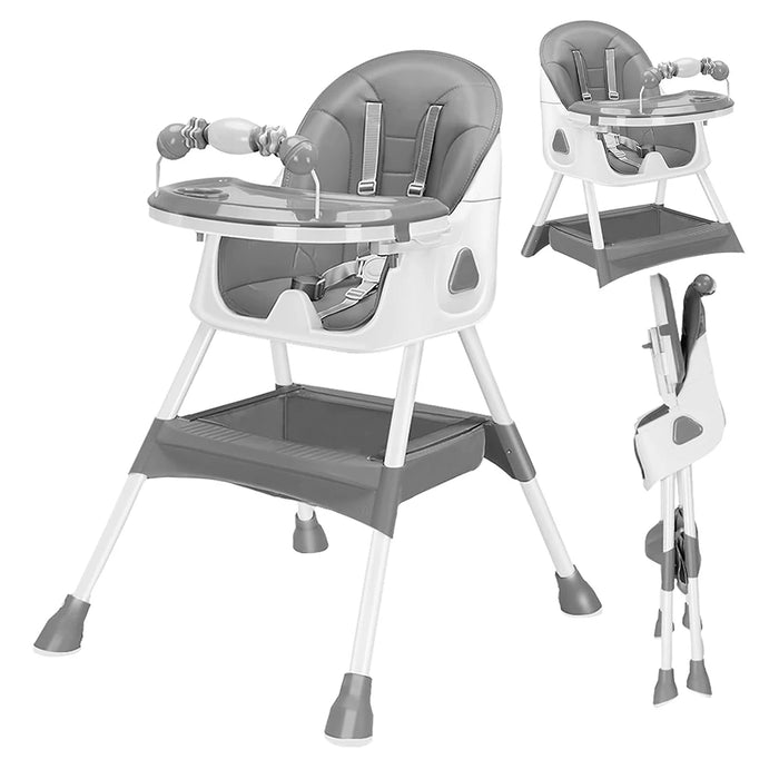 3-in-1 Baby High Chair – Adjustable Feeding Seat with Tray, Toddler & Kids Chair Conversion - Samanta Factory