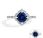 925 sterling silver moissanite wedding ring with 18K gold plating