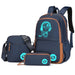 Luminous 3-in-1 School Backpack Set with Crossbody Bag and Pencil Case for Kids