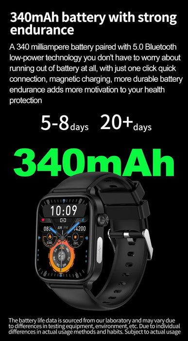 ECG Health Smartwatch – AMOLED Display & AI Voice Calling SF