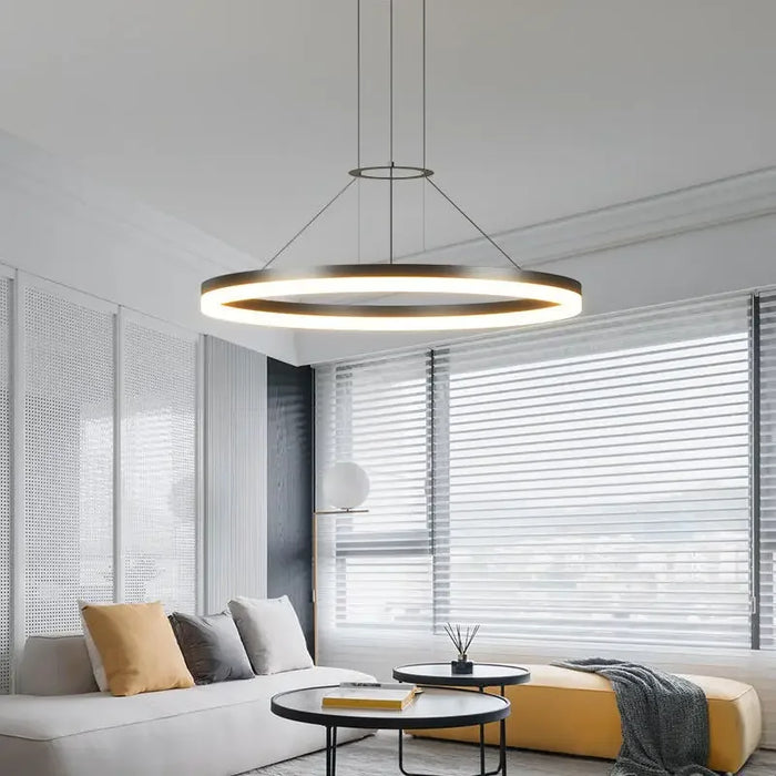 Modern LED Pendant Light – Adjustable Brightness & Color with Remote Control - Samanta Factory