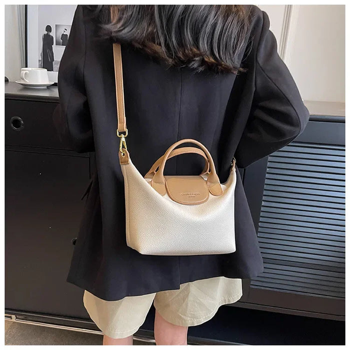 Compact Unisex Barrel-Shaped Crossbody Bag with Modern Flap Design - Samanta Factory