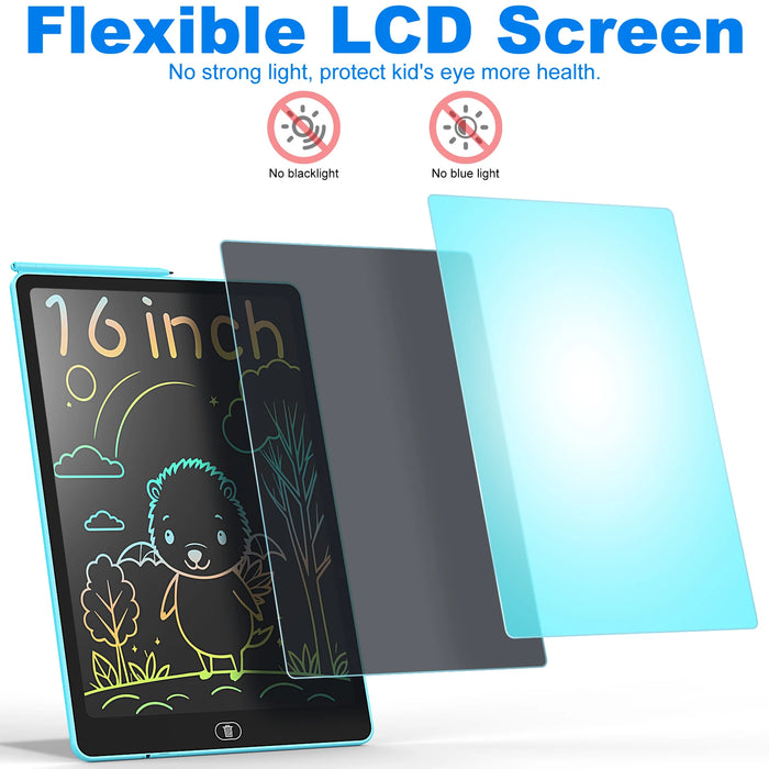 16-Inch LCD Writing Tablet – Colorful Screen with One-Tap Erase & Lock Function