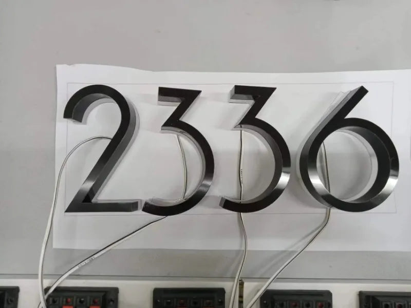LED House Numbers – Backlit Stainless Steel Address Sign SF