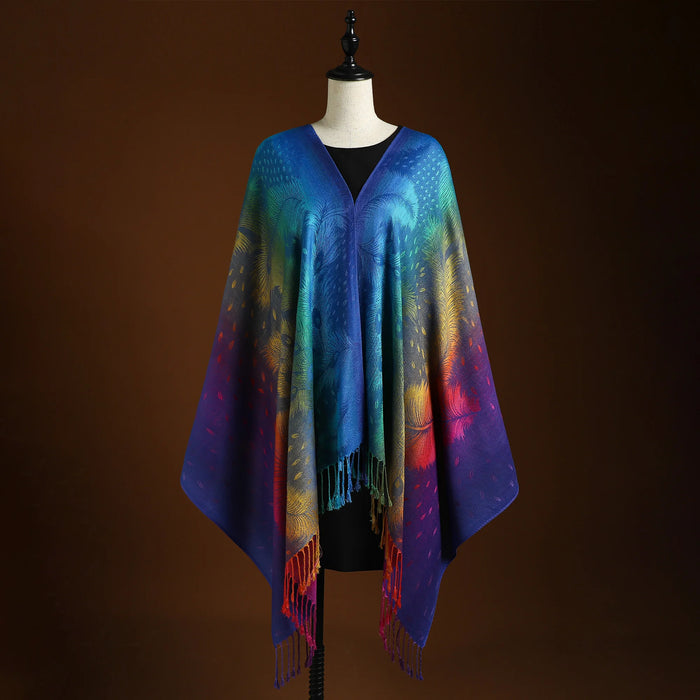 Winter Travel Scarf & Shawl – Oversized Printed Design for Warmth - Samanta Factory