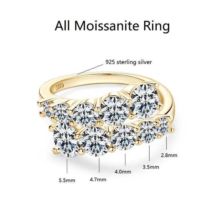 Moissanite Wedding Band – 3.26cttw Multi-Stone Sparkle