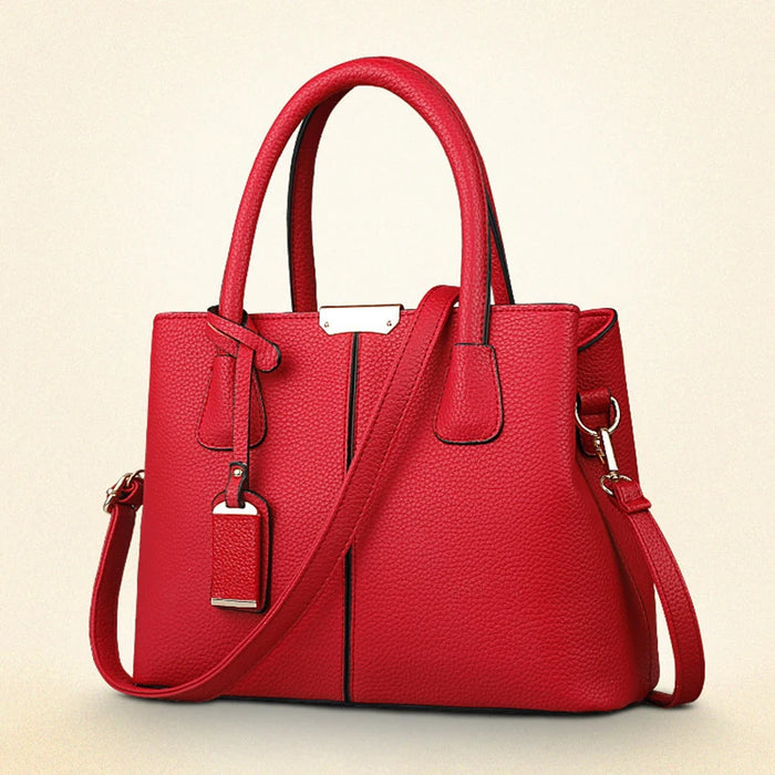 Ladies Large Tote Bag – Square Shoulder Bag, PU Leather Handbag & Crossbody for Women - Samanta Factory