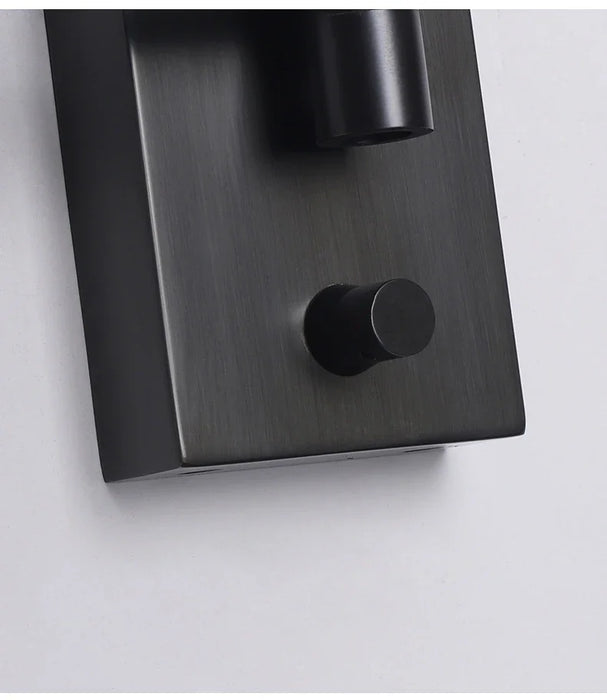 Modern Wall Lamp with Dimmable Switch – Rocker Arm Retractable LED Reading Light - Samanta Factory