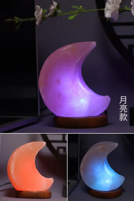 Himalayan Salt Lamp – Color-Changing LED with USB & Natural Air Purification
