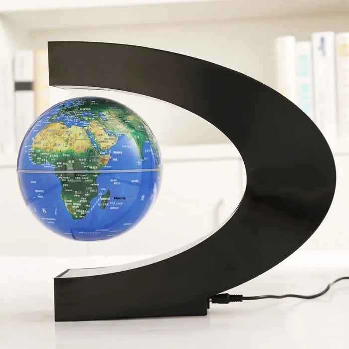 Magnetic Levitating Globe – 4-Inch Floating Earth with LED Light for Home & Office Decor