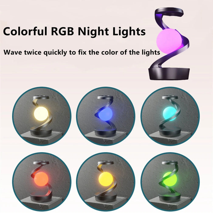 Floating Table Lamp – Hand-Wave Control & RGB Night Light Sf