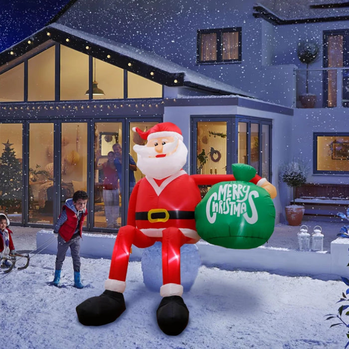 8FT Inflatable Christmas Santa – Outdoor Blow-Up with LED Lights