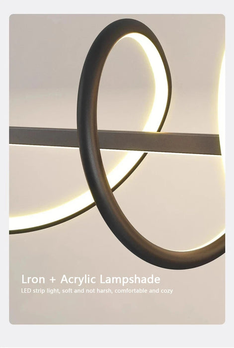 Contemporary Aluminum & Acrylic Pendant Chandelier with Adjustable Brightness & Remote - Samanta Factory