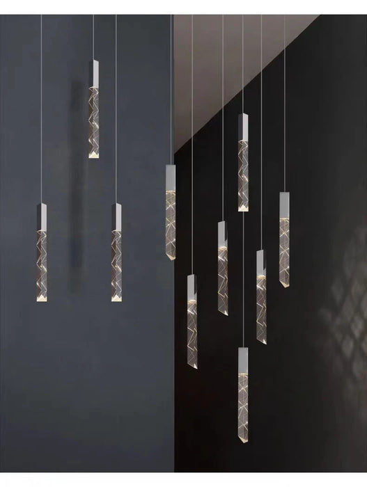 Modern Pendant Light – Luminous Acrylic with Brushed Aluminum Finish - Samanta Factory