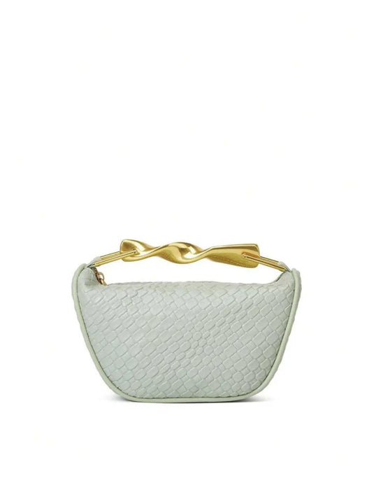 Women's Half Moon Straw Bag – Woven Bucket Crossbody Shoulder Bag for Summer Beach SF