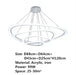 Art Deco Pendant Light – White Acrylic & Iron Chandelier with Remote Control - Samanta Factory