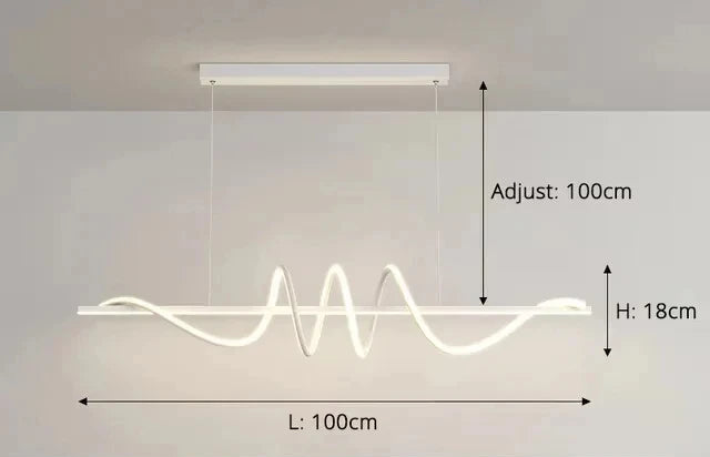 Contemporary Aluminum & Acrylic Pendant Chandelier with Adjustable Brightness & Remote - Samanta Factory