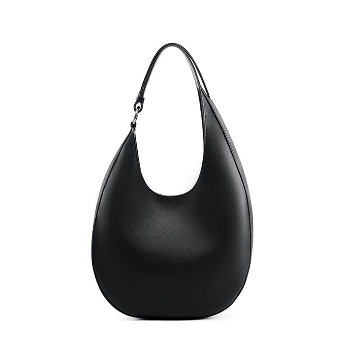 Half-Moon Shoulder Bag – Soft Versatile Leather Handbag for Women - Samanta Factory