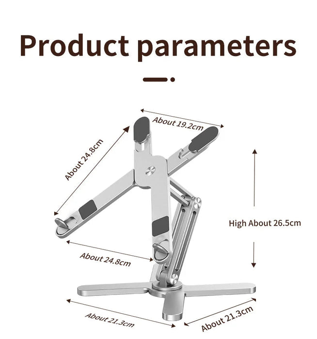 Foldable Laptop Stand 360°Rotation Notebook Table Aluminum Alloy Holder Portable Book Tablet Bracket with Heat Dissipation SF