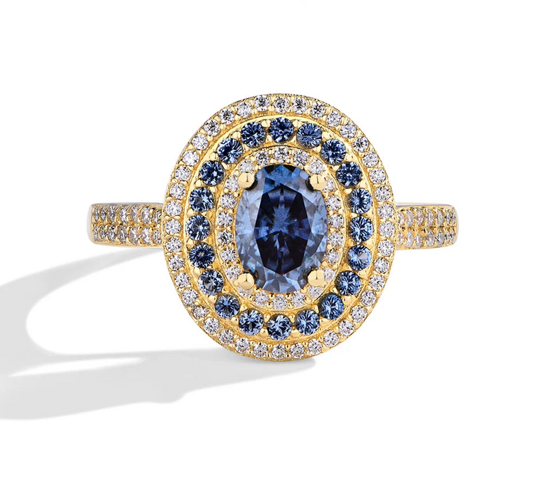 Moissanite Wedding Ring – Oval Cut D Color VVS1 Brilliance SF