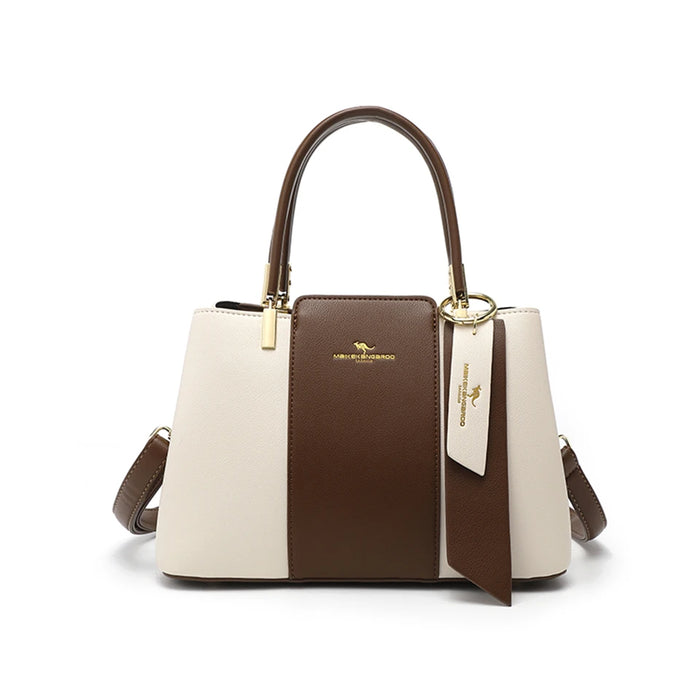 Luxury Fashion Print Handbag – Large Capacity Soft Leather Shoulder & Crossbody Bag for Women - Samanta Factory