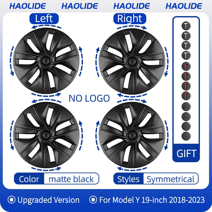 HL 19 Inch Hub Cap for Tesla Model Y 2020-2023 Wheel Hubcap Performance Replacement Wheel Cap Full Rim Cover Accessories - Samanta Factory