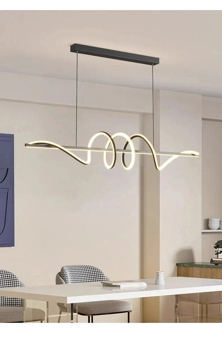 Contemporary Aluminum & Acrylic Pendant Chandelier with Adjustable Brightness & Remote - Samanta Factory