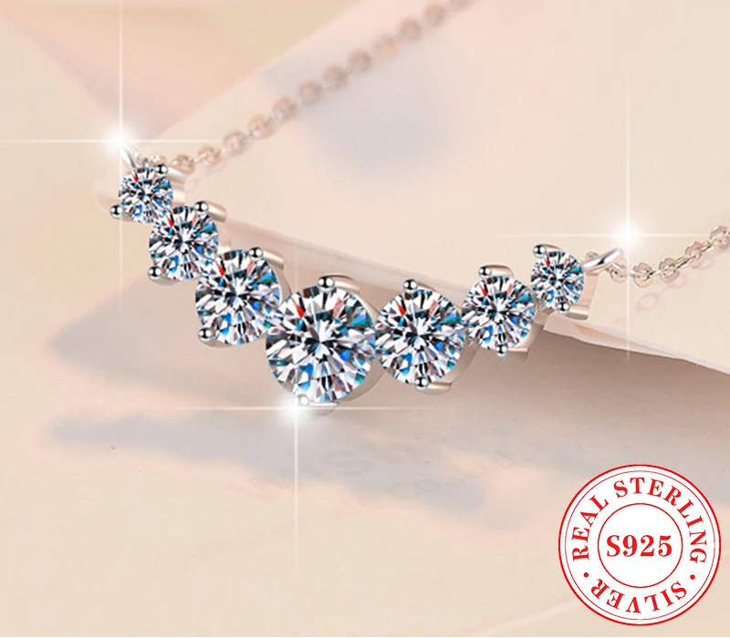 Moissanite Pendant Necklace – D Color VVS1 Sparkle in 925 Sterling Silver