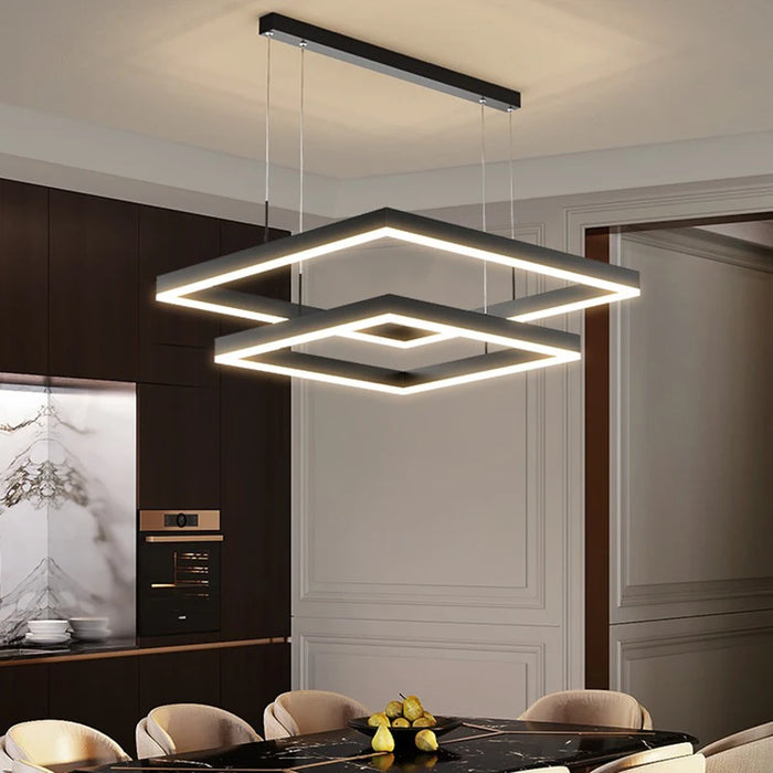 Modern LED Ring Pendant Light – Dimmable Multi-Color Ceiling Fixture for Living & Bedroom Spaces - Samanta Factory