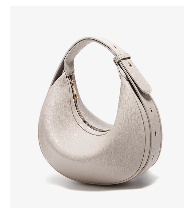 Chic Half-Moon Leather Handbag – Stylish Crossbody Bag for Women, Ideal Gift for Loved Ones - Samanta Factory