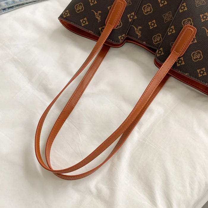 Luxurious Women’s Leather Shoulder Bag – Stylish Microfiber Synthetic Leather Casual Tote - Samanta Factory
