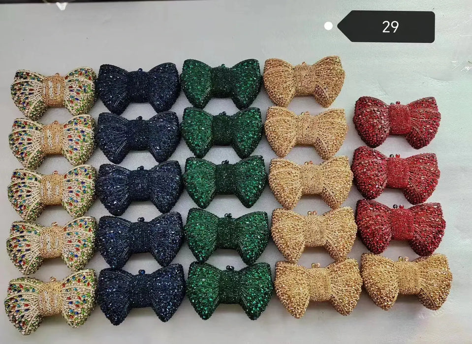 Metallic Minaudiere – Hard Party Clutch for Women SF