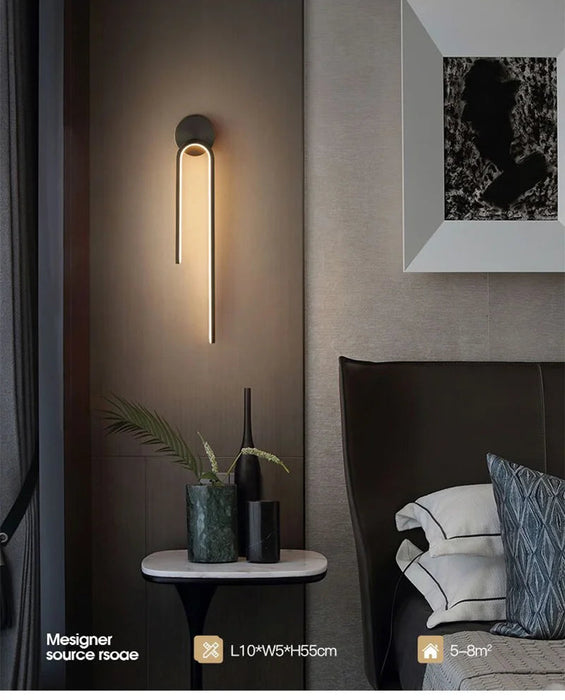 LED Wall Light – Modern Indoor Wall Sconce with 3-Colour Temperature for Bedroom & Hallway SF