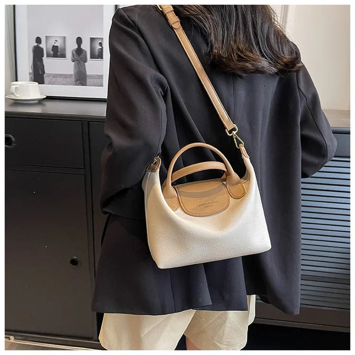 Compact Unisex Barrel-Shaped Crossbody Bag with Modern Flap Design - Samanta Factory