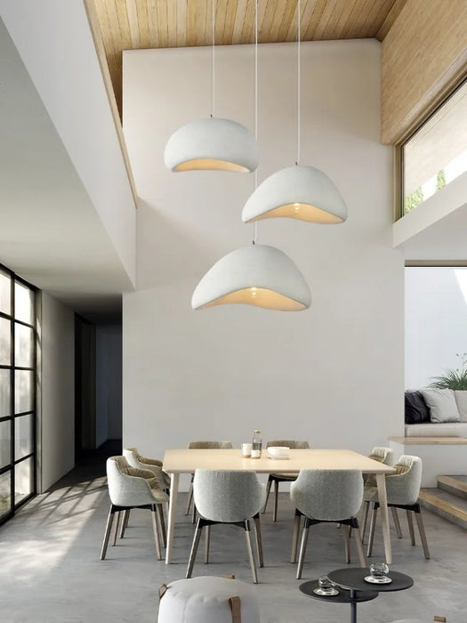 Nordic Wabi-Sabi 3-Lights Pendant Lamp – Minimalist E27 Hanging Ceiling Light for Dining & Living Rooms - Samanta Factory