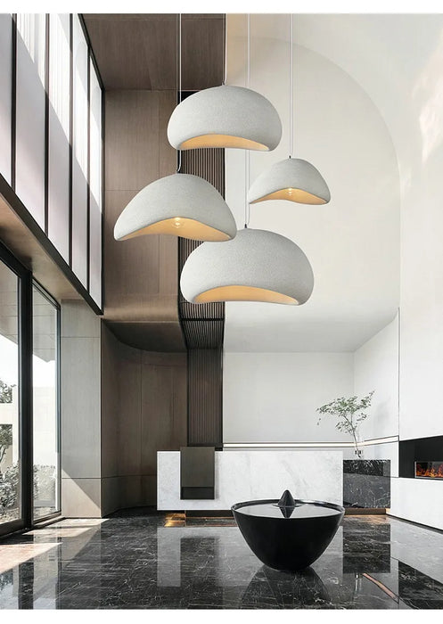 Nordic Wabi-Sabi 3-Lights Pendant Lamp – Minimalist E27 Hanging Ceiling Light for Dining & Living Rooms - Samanta Factory