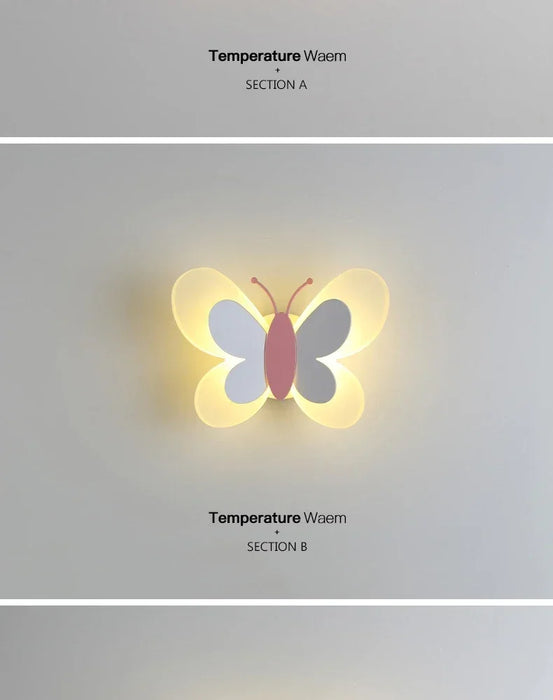Butterfly Wall Lamp – Colorful LED Acrylic Light for Kids’ Room & Nursery