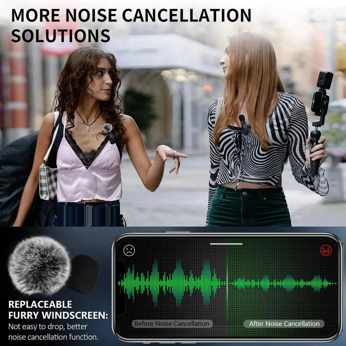 Xiaolo Wireless Lavalier Microphone – Plug & Play Mini Mic for iPhone, Android, Laptop - Samanta Factory