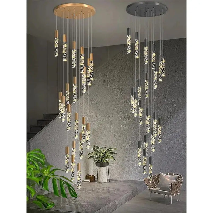 Modern Pendant Light – Luminous Acrylic with Brushed Aluminum Finish - Samanta Factory