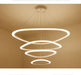 Art Deco Pendant Light – White Acrylic & Iron Chandelier with Remote Control - Samanta Factory