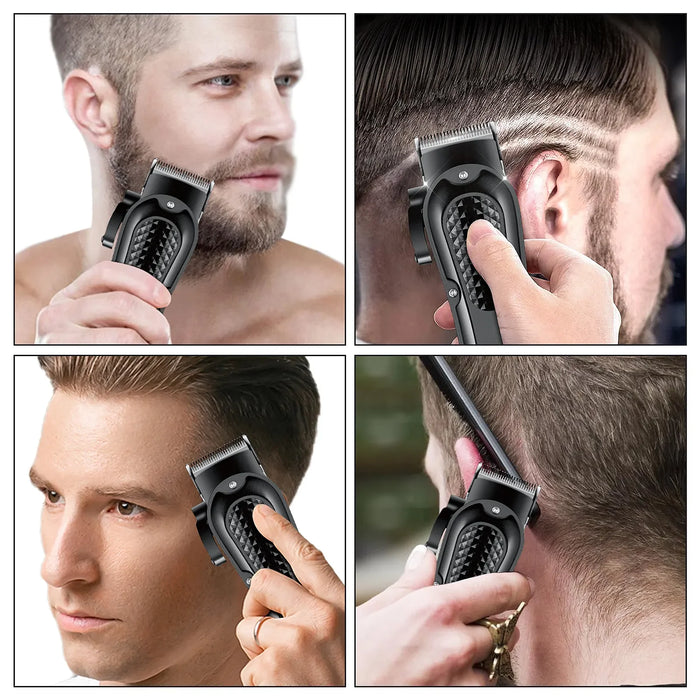 Electric Hair Clipper – Rechargeable Stainless Steel Blade with USB Charging & Adjustable Length