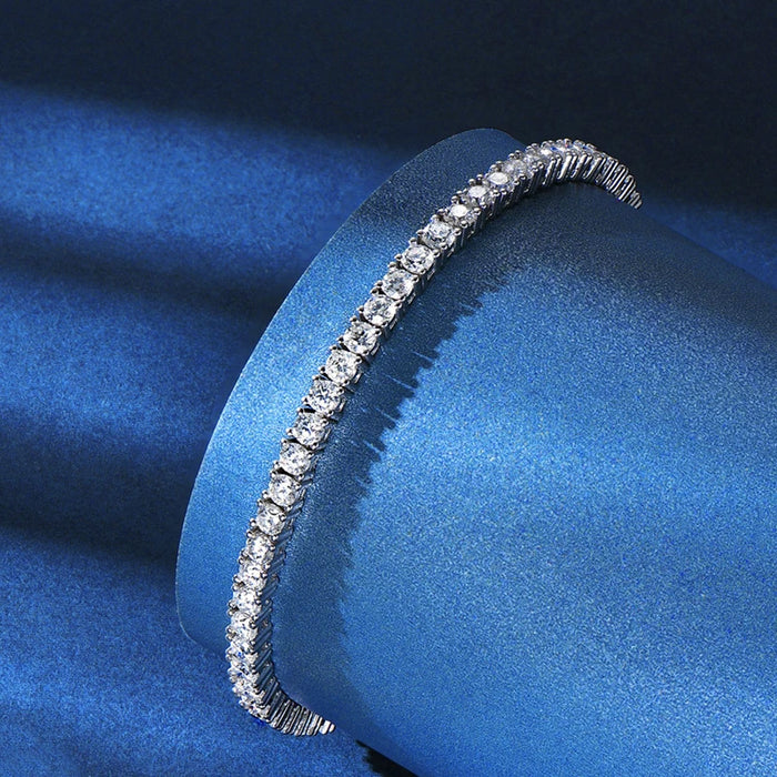 Luxury D Color Round Cut Bracelet for Men & Women - Samanta Factory