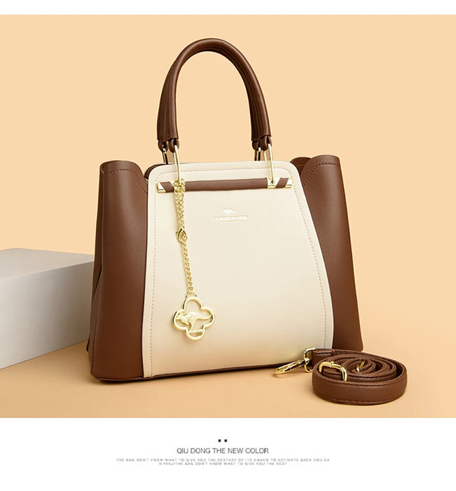 Designer Inspired PU Leather Shoulder Bag – Luxury Casual Tote for Women - Samanta Factory