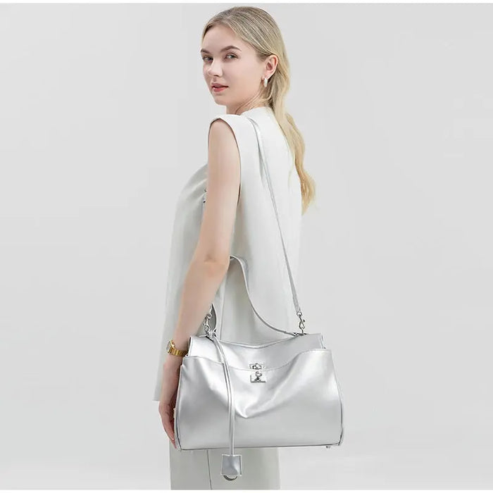 Denim Shoulder Bag - Soft Casual Tote Design SF