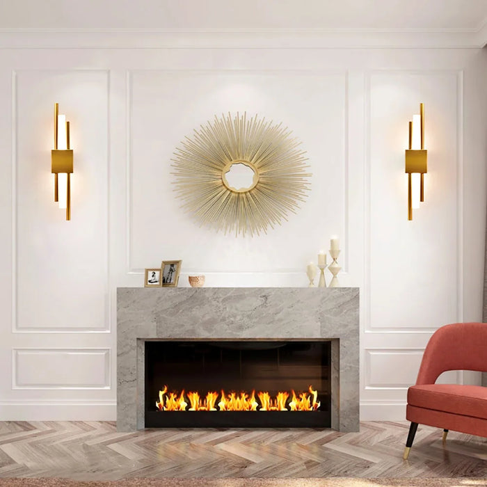 Contemporary Black & Gold LED Wall Lamp – Up & Down Light for Modern Interiors - Samanta Factory