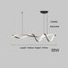 Modern LED Pendant Light – NEO Gleam Black Aluminum Chandelier with Remote Control - Samanta Factory