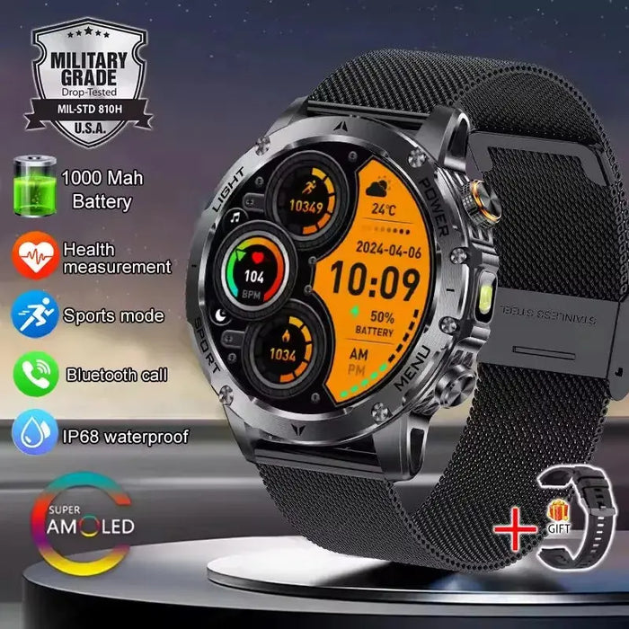 Smart Watch – AMOLED Display with AI Health Tracking SF