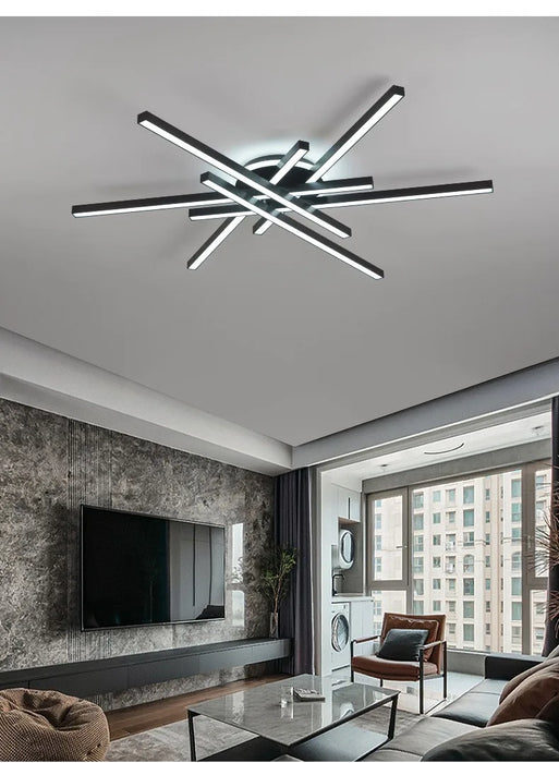 LED Ceiling Light – Modern 4-Bulb Aluminum Fixture for Living Spaces